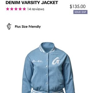 Glamaholic Lifestyle Denim Varsity Jacket